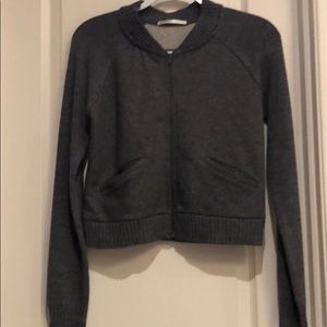 Cropped sweater jacket
